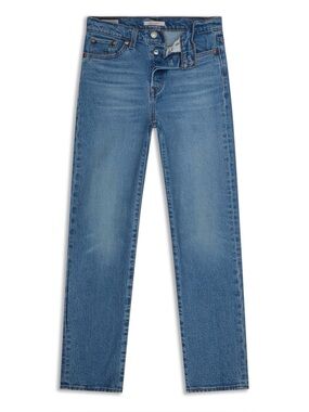 LEVIS Women's Wedgie High Waist Straight Leg Denim Jeans Medium Blue Wash 31"